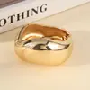 Moda Transfronteriza Europea y Americana Pulsera Geométrica Metálica Ovalada de Media Luna Brillante Estilo Frío Diseño de Nicho Pulsera para Mujer