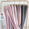 Pantalones de Casa Otoño e Invierno, Pantalones de Dormir Térmicos de Doble Cara para Mujer, Pantalones Rectos Sueltos, Pantalones Cálidos Casuales, Pantalones a Cuadros para Mamá para Uso al Aire Libre
