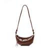 Bolso Croissant Versátil 2025 Nuevo Bolso de Mujer Blanco Primavera y Verano Ligero para Viajes Cortos Bolso Cruzado de Alta Gama para Mujer
