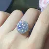 Anel Mosang de Diamante Cor de Fogo Super Bom Pedra Principal 6 quilates Redondo 12mm com Grande Certificado GRA Cartão Preto dos EUA
