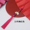 Lingzhenxin Abanico Blanco con Borlas para Orejas Colgante con Orejas Hanfu Antiguo, Colgante para Cheongsam, Accesorios para Teléfono Móvil, Colgante Pequeño