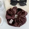 Goma para el pelo de satén coreana con un ambiente elegante y relajado, versátil para coletas bajas, moños y nuevos accesorios para el cabello