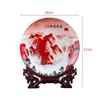 Cerámica Jingdezhen Hongyun Dangtou, plato colgante chino, plato decorativo, plato para sentarse, vitrina de vinos, entrada, decoración de sala de estar, artículos de Año Nuevo