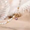 Yilu Plata de Ley S925 Chapado en Oro Perla de Agua Dulce Amatista Corte Calabaza Hueco Pulsera de Plata Fulu de Gama Alta Pulsera