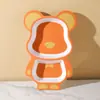 Fibra de Bambu de Grau Alimentício Louça Infantil Tigela Garfo Colher Copo Urso de Desenho Animado Tigela de Refeição Tigela de Comida Fofa Prato de Jantar Atacado