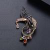 Broche de fénix colorido Jinse con microincrustaciones de circonitas, broche de traje de moda exquisito y versátil europeo y americano, joyería para mujeres