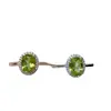 Anillo de Peridoto Natural Plata de Ley 925 Chapado en Oro Rosa Tamaño de la Piedra Principal 6*8mm Natural Admite Pruebas