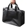 Bolsa Masculina de Pele de Ovelha Trançada Couro Genuíno Bolsa Masculina de Negócios Couro de Vaca Macio Casual Ombro Transversal Pasta Grande Capacidade