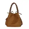 Bolso Tejido Retro Transfronterizo Bolso Tote Pequeño para Mujer 2026 Nuevo Bolso Cubo de Nicho Bolso Cruzado Simple de un Solo Hombro