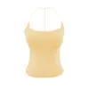 Z Nova Moda Estilo Gola Halter Atacado Regata Sexy Roupa Feminina Transfronteiriça Verão Versátil Ombro a Ombro Europeu Za