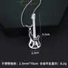 Colar de Aço Inoxidável para Guitarra de Cor Simples Hip Hop Rock Jazz Design de Pingente Nicho Acessórios de Pingente para Festival de Música