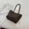 2026 Nuevo Bolso de Hombro Casual de Gran Capacidad de Color Sólido de Alto Estilo Bolso de Axila Moderno Bolso Tote Tejido para Viajar