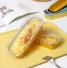 Caja de Papel de Aluminio para Durian a la Parrilla con Queso Batata Horneada Pasta de Taro Maíz Pan de Sushi Caja Rectangular de Horneado Empaque Caja de Papel de Aluminio
