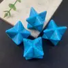 Venta Caliente Transfronteriza Adornos de Piedra de Cristal Natural Merkaba 25*25mm Cuadrado Satélite Piedra Desnuda Accesorios para Joyería DIY