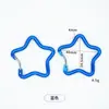 Nuevo Mosquetón de Aleación Colorido de Estrella de Cinco Puntas para Exteriores Llavero DIY Cuentas Perler Hebilla Accesorio de Decoración para Ropa Venta al por Mayor