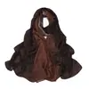 Novo Estilo Cachecol de Chiffon com Pérolas em Gradiente de Cor Círculo com Strass Cachecol de Minorias Étnicas Lenço de Cabeça Africano Malaio Indonésio