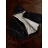 Sudadera con Capucha Estilo Retro Americano Costura Visible Silueta Tejido de Aire Chaqueta Sudadera Hombres Diseño Holgado Chaqueta Casual con Capucha