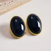 Aretes Ovalados de Acrílico con Degradado Transfronterizos Europeos y Americanos Pendientes de Moda Estilo Retro Joyería de Oreja Simple Versátil para Mujeres Sensación de Alta Gama