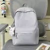 Mochila de campus para niñas, versión coreana, diseño simple de cuadros, mochila casual de gran capacidad para viajes para estudiantes de secundaria y preparatoria