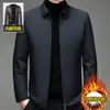 Chaqueta de plumón de Nuevo Estilo para Hombres de Mediana Edad y Mayores, Forro Interior Cálido, Abrigo de plumón Desmontable, Ropa de Invierno a Prueba de Frío para Hombres