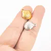Pingente de Concha em Aço Inoxidável Banhado a Ouro 18K Real Pingente para Colar Pulseira DIY Acessórios Geométricos Acessórios de Vieiras