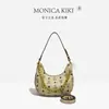Bolso Cruzado Guti Kou Retro Transfronterizo Pequeño para Mujer, Nuevo Bolso de Hombro Versátil Monograma de Lujo Ligero, Bolso de Axila para Mujer, Bolso Cruzado