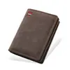 Cartera de Cuero Transfronteriza con Cremallera Corta y Múltiples Ranuras para Tarjetas, Cartera de Alta Gama para Hombre de Gran Capacidad con Cierre Oculto