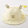 Chapéu de bebê primavera e outono chapéu de bebê novo chapéu de pescador chapéu de princesa fofo super fofo meninas chapéu de bacia ajustável