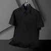 Camisa Branca Masculina de Manga Curta para Verão Camisa Social Fina Casual Camisa Social Preta de Manga Longa de Alta Qualidade