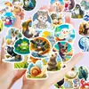 56 Adesivos de Mundo Animal Novo Transfronteiriços, Animais Fofos, Decoração à Prova d'Água para Diário DIY, Papelaria, Adesivos para Copo d'Água