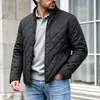 Chaqueta acolchada de algodón para hombre de comercio exterior transfronterizo de Amazon con cuello alto, ligera, cálida, informal, abrigo corto de algodón para hombre