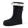Botas de Lluvia de Moda Transfronterizas para Mujer, Botas de Lluvia Impermeables de Media Caña, Zapatos de Goma Impermeables Ligeros, Cómodos Zapatos de Agua para Trabajo y Exteriores para Mujer