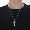AliExpress alta venda europeia e americana religiosa novo criativo aço inoxidável pingente de cruz unissex fábrica de origem
