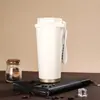 Pode ser impresso com logotipo, caneca de café de aço inoxidável 316, uso duplo, alto valor estético, caneca térmica com revestimento interno de cerâmica, caneca térmica de grande capacidade