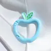 Chaveiro de Fivela de Primavera de Maçã Colorida de Pintura Liga Redonda Corrente de Celular Acessórios Artesanais DIY Acessórios Atacado