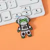 Broche acrílico de desenho animado de animal, distintivo fofo para atacado, acessório para bolsa de estudante, pequeno pingente, patch de medalha comemorativa