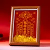 Marco de fotos de auspiciosidad púrpura estilo oriental, adorno de mesa, decoración de escritorio Bagua estilo chino nuevo, decoración auspiciosa para el hogar, artesanía de regalo para ceremonia de inauguración