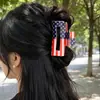 Bandera del Día de la Independencia PVC Cuadrado Pinza Rectangular 5 8 10 cm Pasador para el Cabello Parte Posterior de la Cabeza Pasador para el Cabello