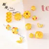 Retenção de Cor Alta Ouro Antigo Espiga de Trigo Buraco Passante Acessórios de Joias Lingote Cruz Exquisitos Contas Espaçadoras