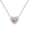 Lin Lang traje de amor hueco de plata de ley s925 para mujer con incrustaciones de circón de gota de agua, traje de joyería exquisito de alta gama japonés y coreano