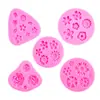 Uma variedade de flores terno silicone mofo flores folhas Fondant chocolate seco ritmo decoração acessórios