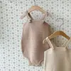 Ranita Suéter Otoño/Invierno para Recién Nacidos Cárdigan para Bebé Peto Retro Traje Triangular para Gatear Body de Punto con Tirantes para Bebé