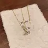 Collar de Acero de Titanio con Colgante Dinámico en Forma de Abanico de Zirconia Lujo Ligero Gama Alta Nicho Exquisito Nuevo Accesorios de Moda al por Mayor