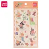 Série de Adesivos de Desenho Deli: Adesivos de Parede Decorativos para Crianças do Ensino Fundamental, Adesivos com Padrões DIY, Adesivos Divertidos de Recompensa