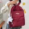 Bolsa Escolar Tie-Dye para Estudantes de Comércio Exterior Nova Mochila Estilo Japonês para Ensino Fundamental Cor Sólida Mochila com Textura Leve Grande Capacidade