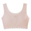 Chaleco de Copa Fija de Seda de Hielo para Niñas Ropa Interior sin Marcas para Estudiantes Sujetador para Niñas Verano Etapa de Desarrollo Uno Ropa Interior