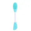 Cepillo para Lavado Facial de Material TPR Sin Silicona del Fabricante, Herramienta de Limpieza de Belleza, Cepillo para Mascarilla de Doble Cabezal, Cepillo para Champú de Bebé