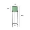 Juego redondo doble de lujo ligero, soporte para flores de dos niveles, soporte para flores de lujo ligero nórdico, soporte para flores de suelo para balcón, interior, maceta de rábano verde para sala de estar