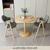 Mesa y sillas pequeñas redondas modernas y casuales para recepción y negociación en apartamentos pequeños, mesa de comedor, mesa redonda pequeña para balcón, para tiendas de té de leche y cafeterías