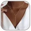 Amazon Transfronterizo Collar Nuevo en Forma de Y Estilo Ins Cadena para Clavícula Cruzada Único Nicho Lujo Ligero Artístico Minimalista Collar para Mujer
